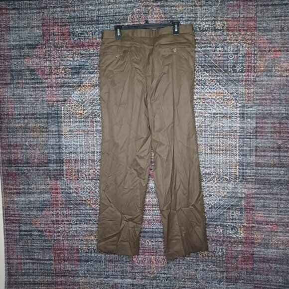 Ralph Lauren LRL mens brown Wool Cashmere cuffed pleated dress pants 34x30 EUC - Picture 2 of 6